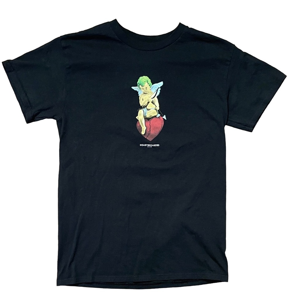 Heartbreakers Club Cupid ‘Love Now Cry Later’  Black Tee Small